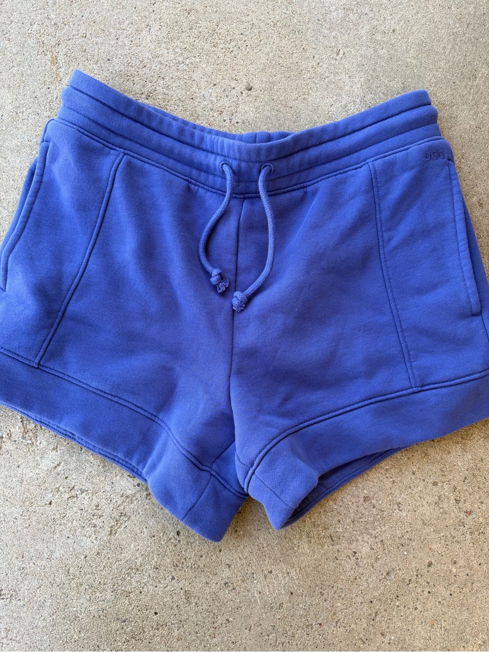 DSG Indigo Blue Fleece Drawstring Athletic Mid-Rise Shorts Size Small NWT